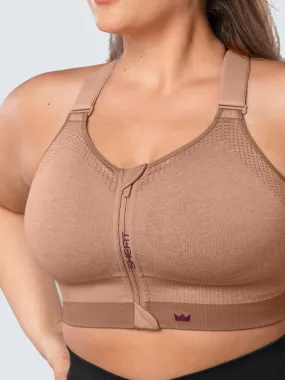 Low Impact Sports Bra - Heathered Tan