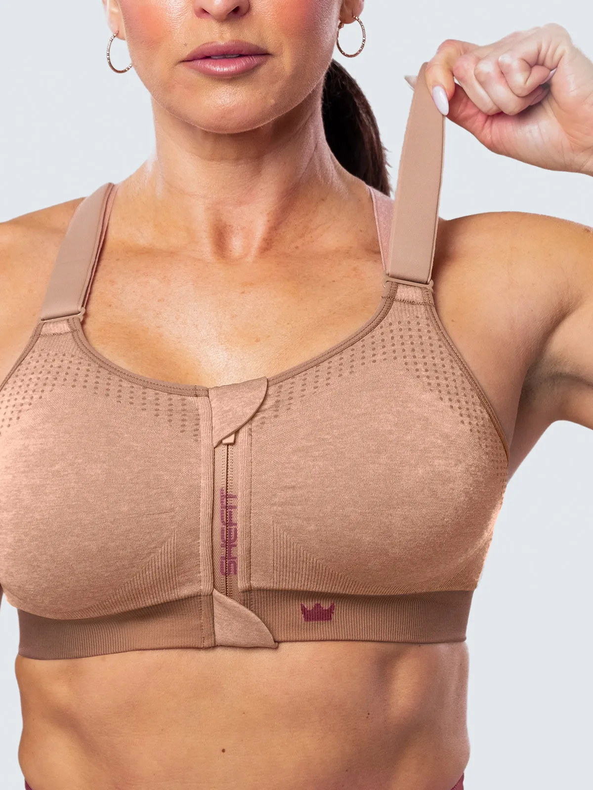 Low Impact Sports Bra - Heathered Tan