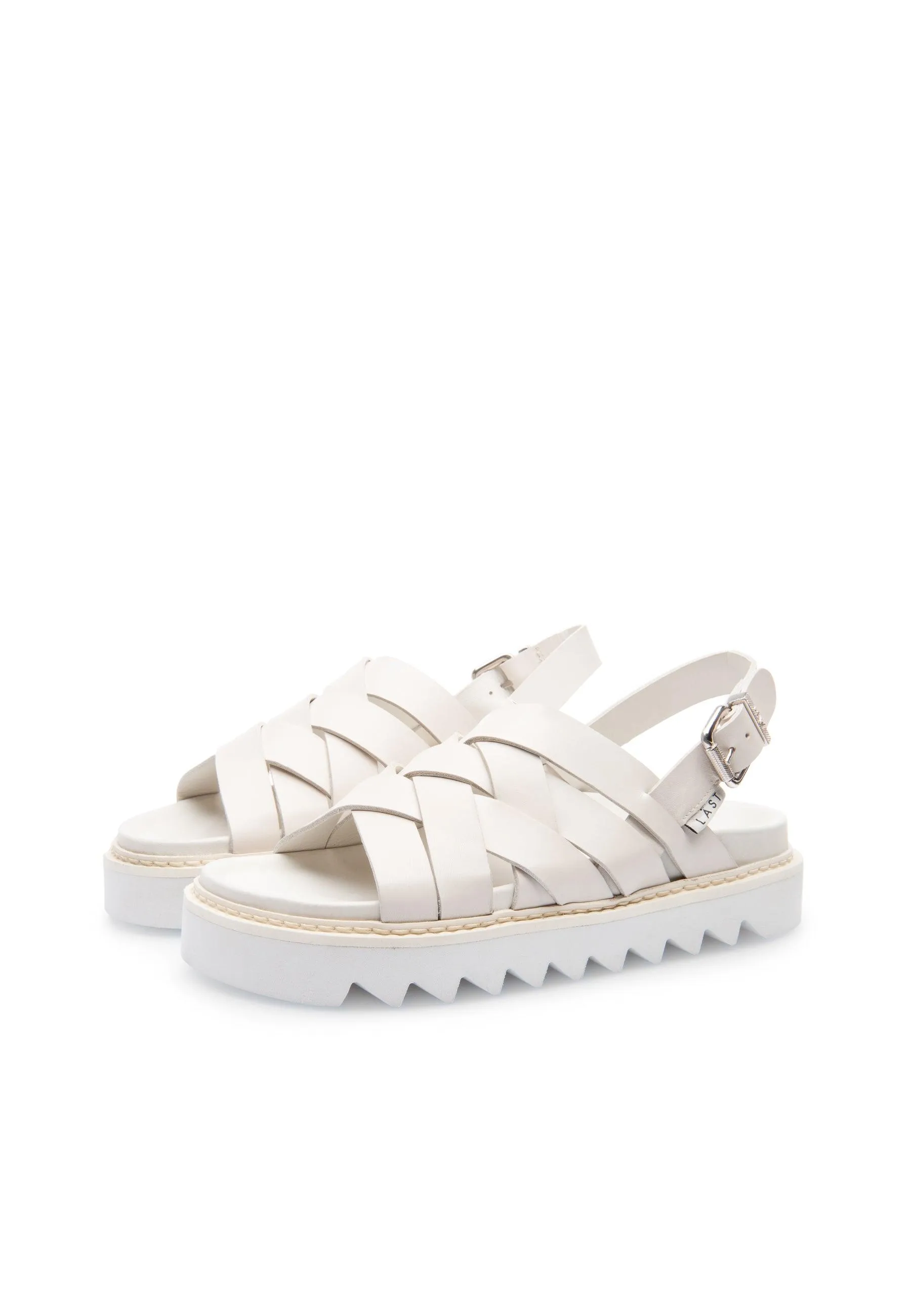 Maggie Off White Leather Chunky Sandals