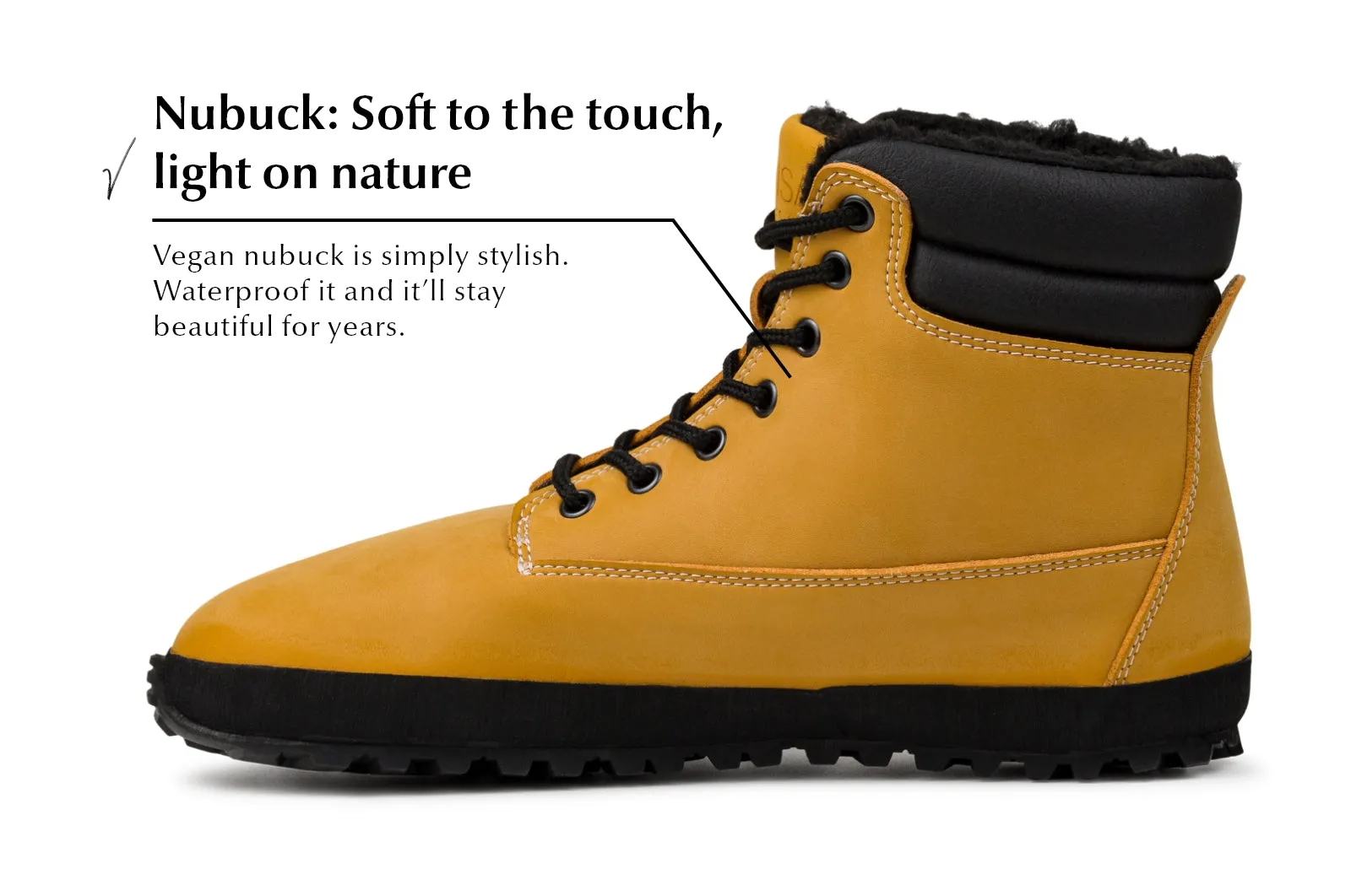 Men's Comfort winter boots Shuma Winter mustard nubuck