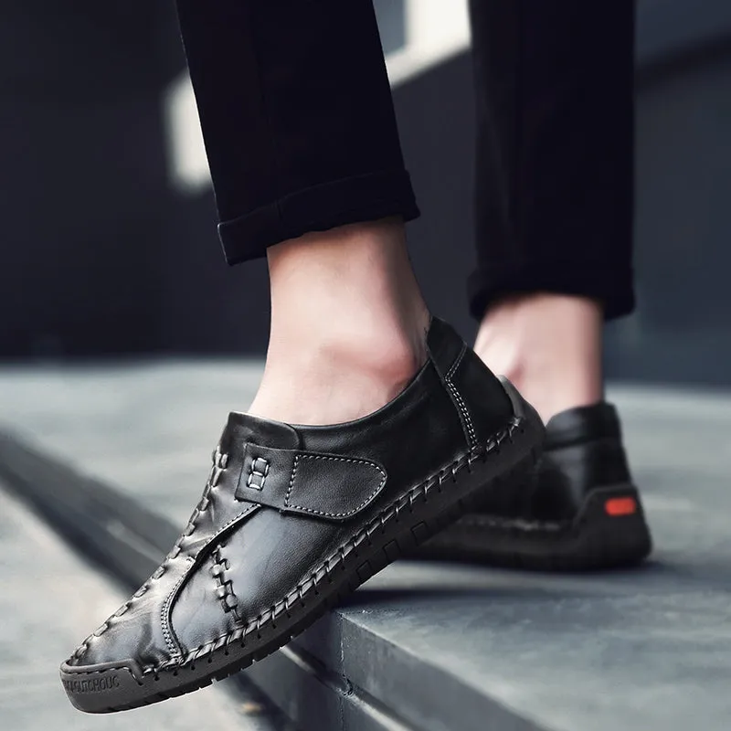 Men's Flat Casual Leather Driving Loafers -7808