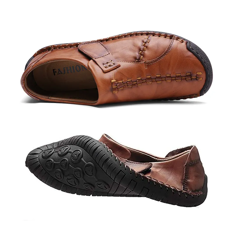 Men's Flat Casual Leather Driving Loafers -7808