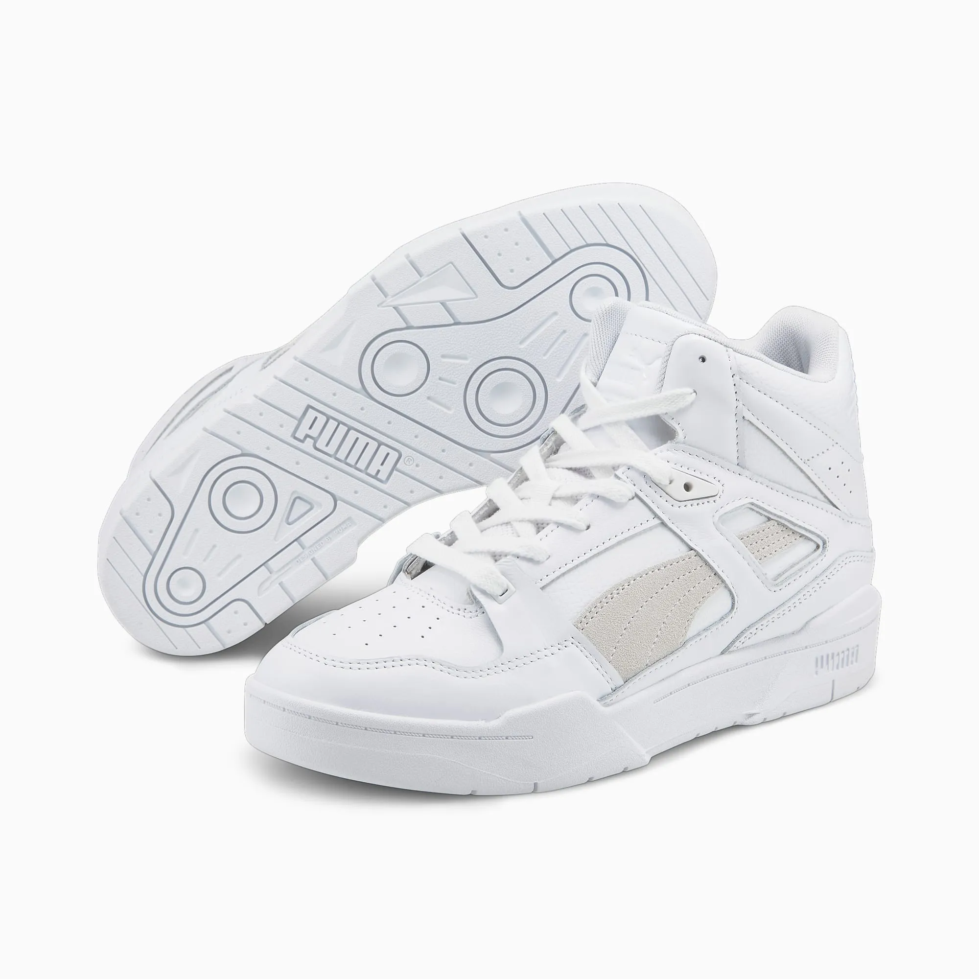 Mens Slipstream Hi Leather Sneakers - Puma White