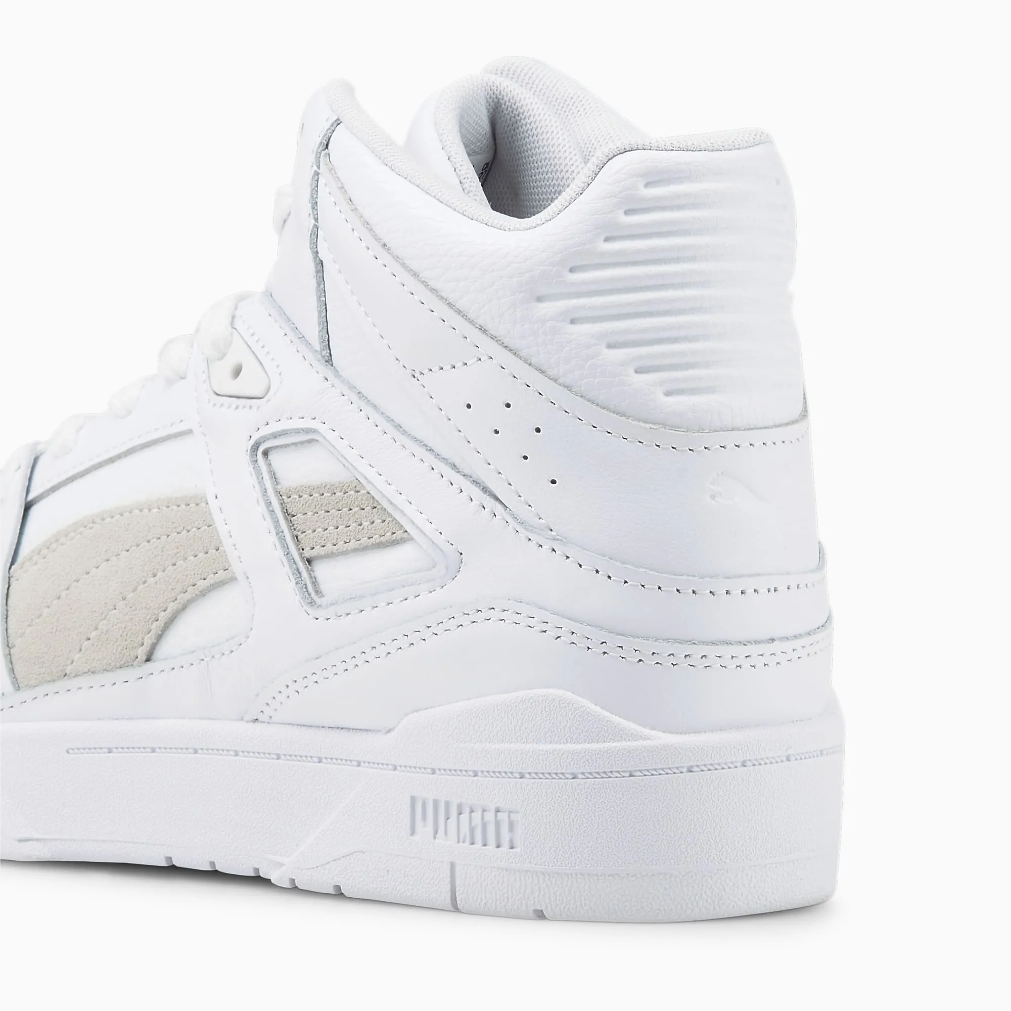 Mens Slipstream Hi Leather Sneakers - Puma White