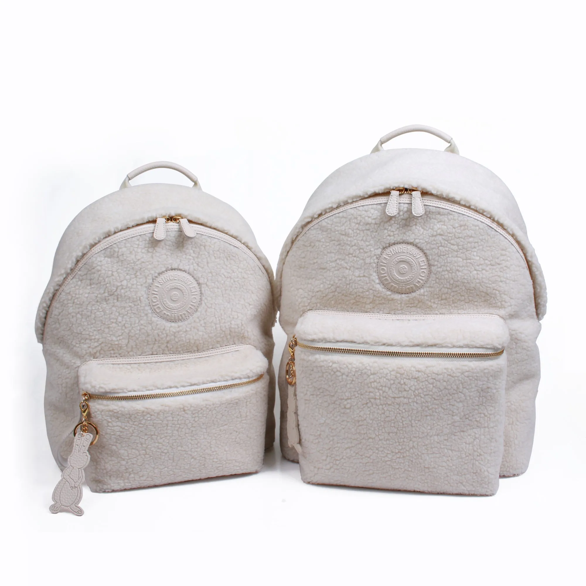 mild brick fuzzy ivory laptop backpack