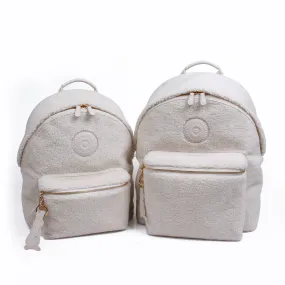 mild brick fuzzy ivory laptop backpack