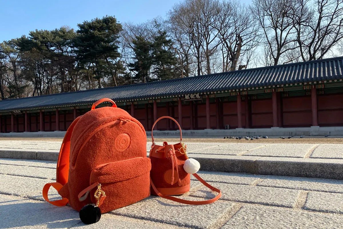 mild brick fuzzy laptop backpack