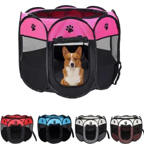 Pet Playpen Cat/Dog Tent  Octagonal Cage Kennel