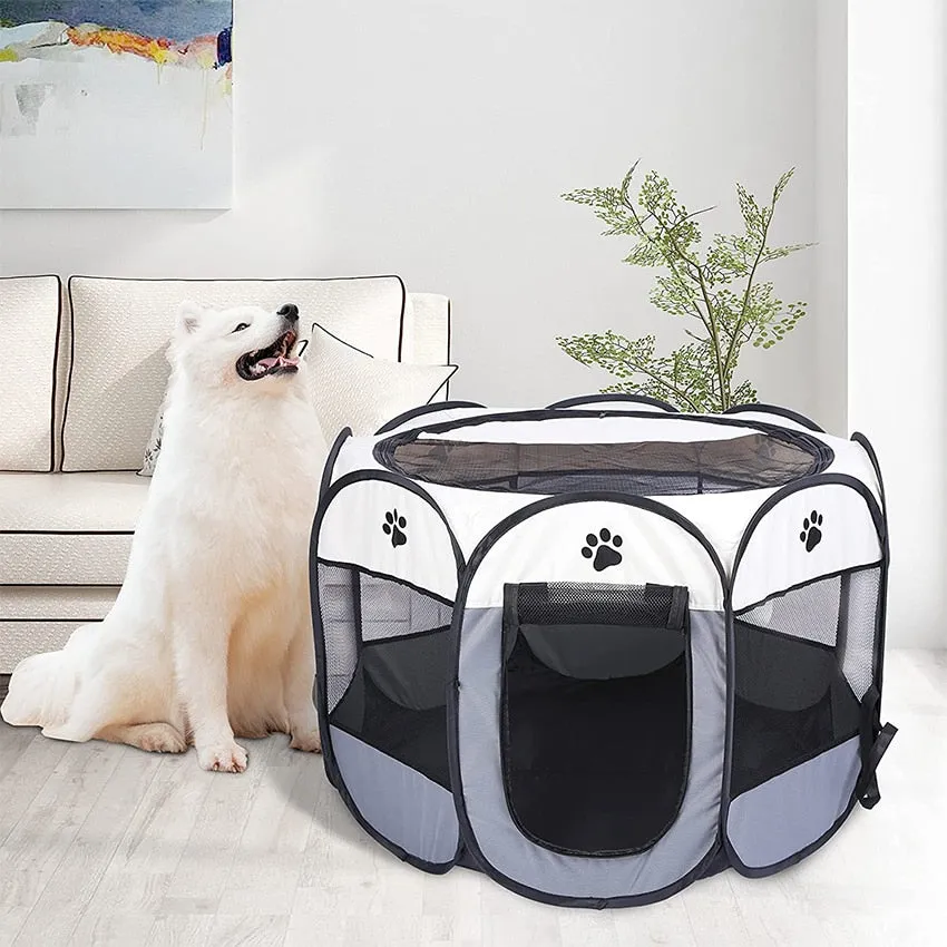 Pet Playpen Cat/Dog Tent  Octagonal Cage Kennel