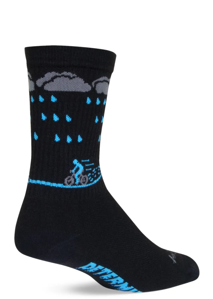 Rainy Bike Ride Crew Socks