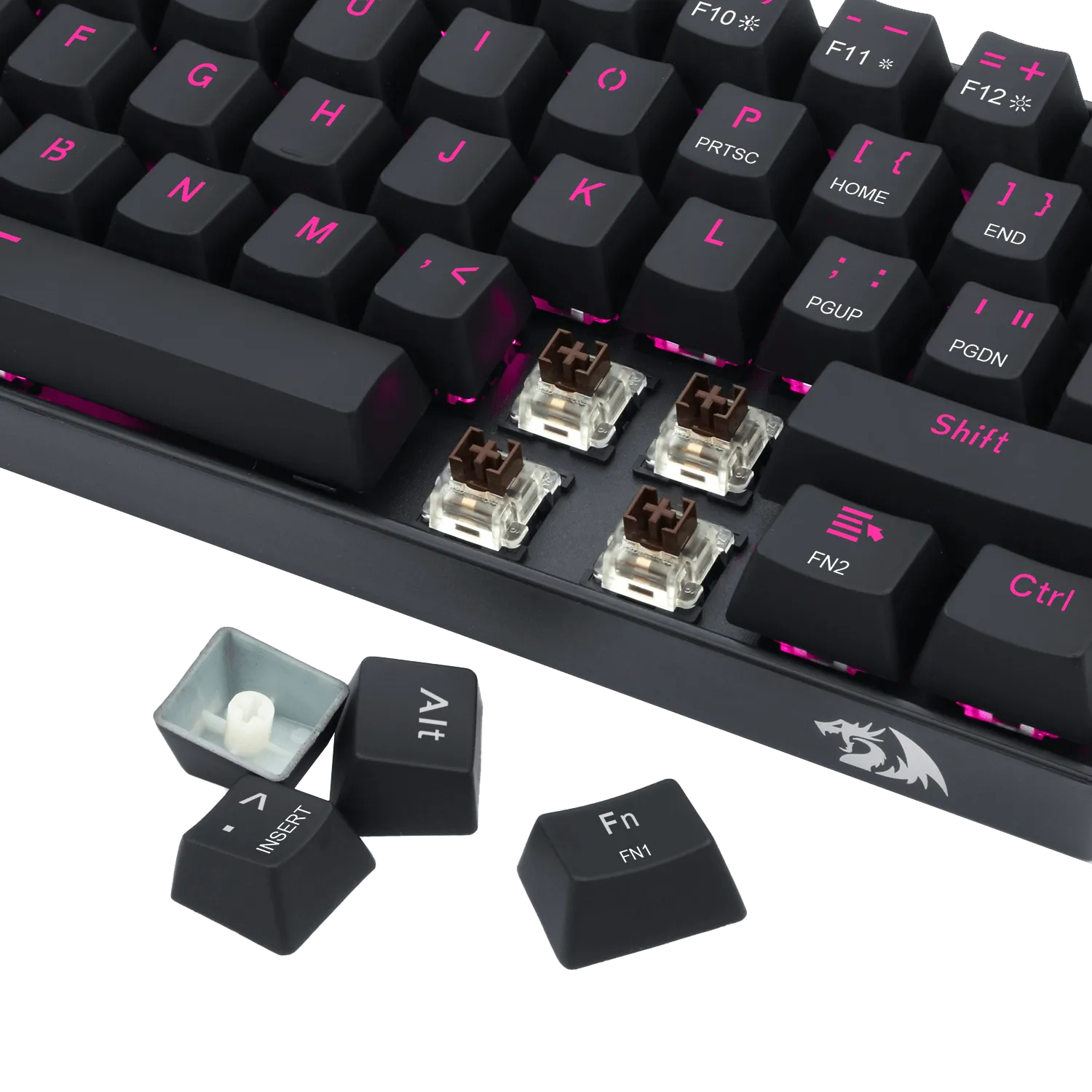 Redragon K630 60% Keyboard Pink LED Backlit