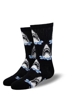 Shark Jaws Big Kids' Athletic Socks