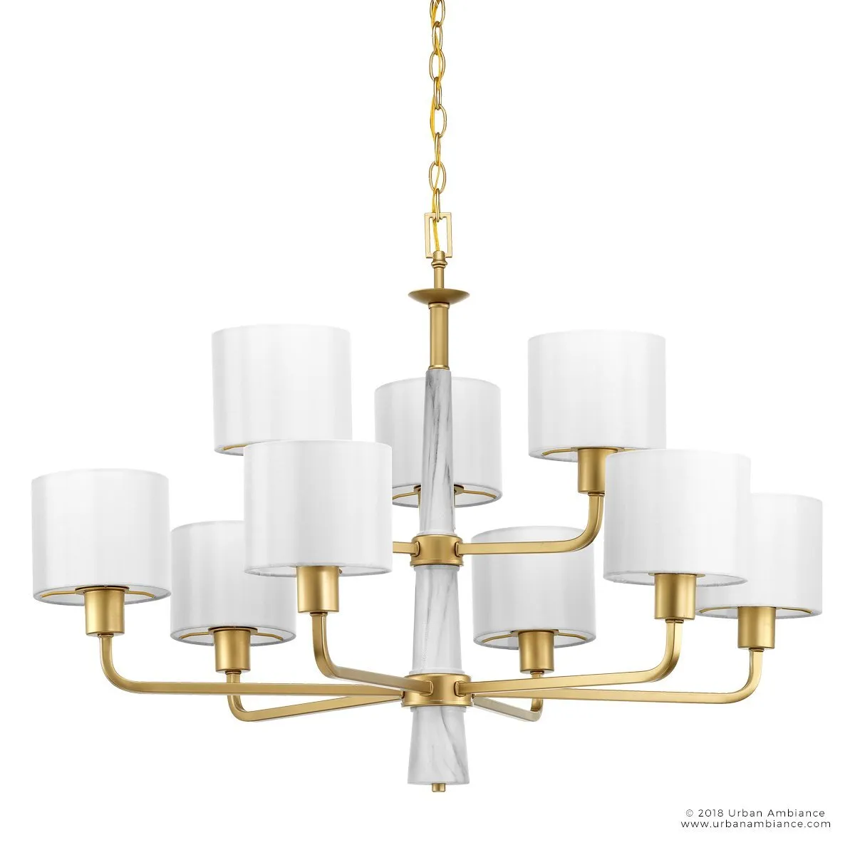 UHP2630 Cosmopolitan Chandelier, 25"H x 36"W, Palladian Gold Finish, Oxford Collection