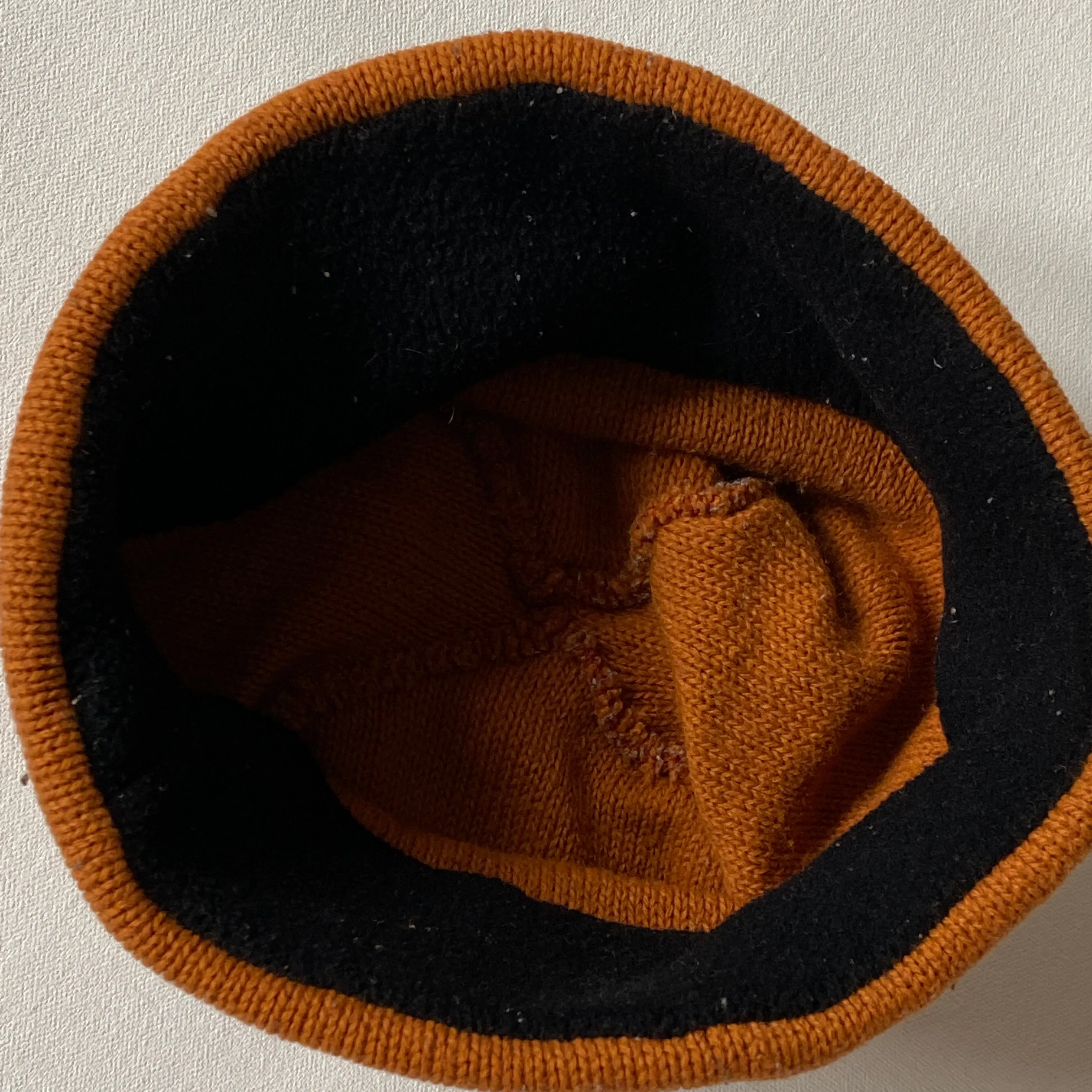 Vintage Stussy Orange Knit Winter Ski Hat Beanie