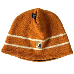 Vintage Stussy Orange Knit Winter Ski Hat Beanie