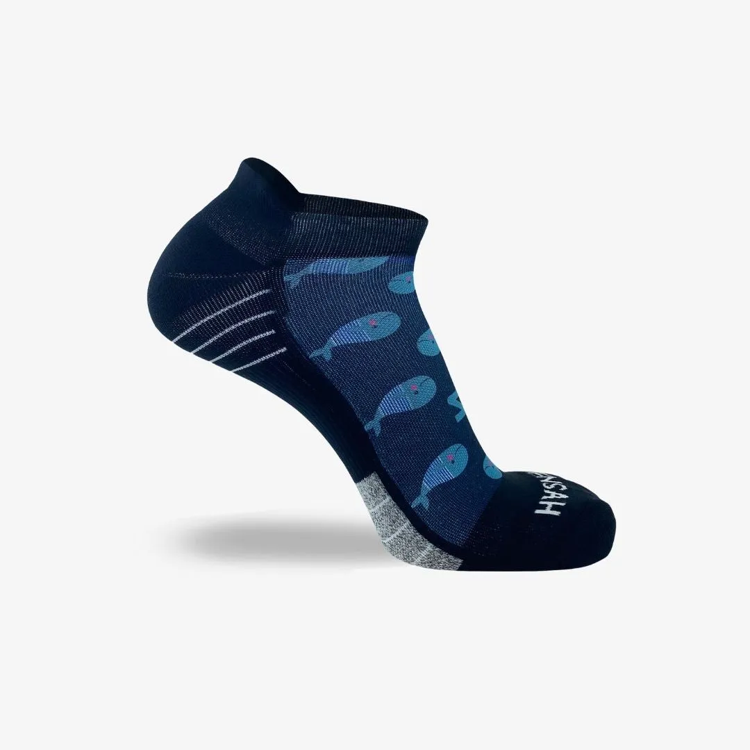 Whales Running Socks (No Show)